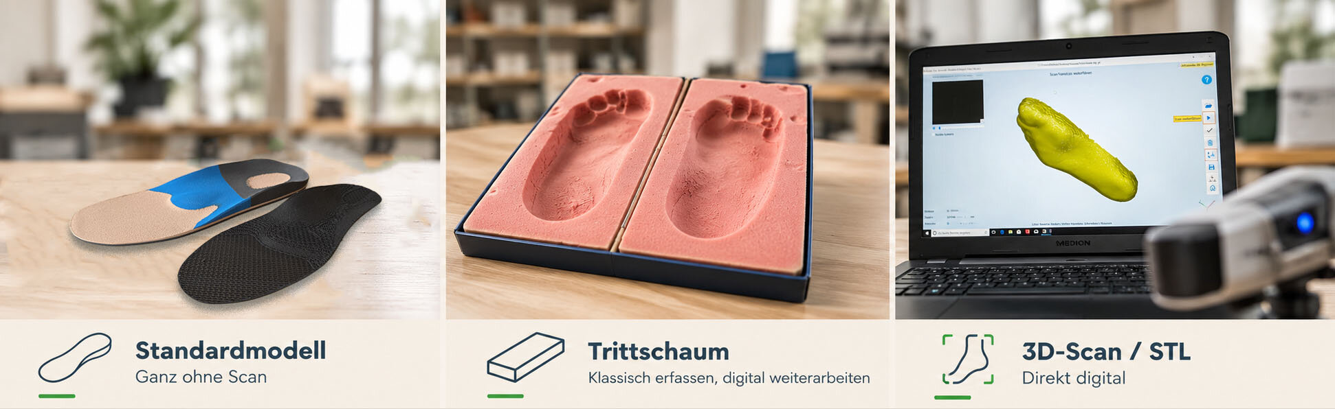 ergleich einer klar definierten Schuhsohle mit einer...