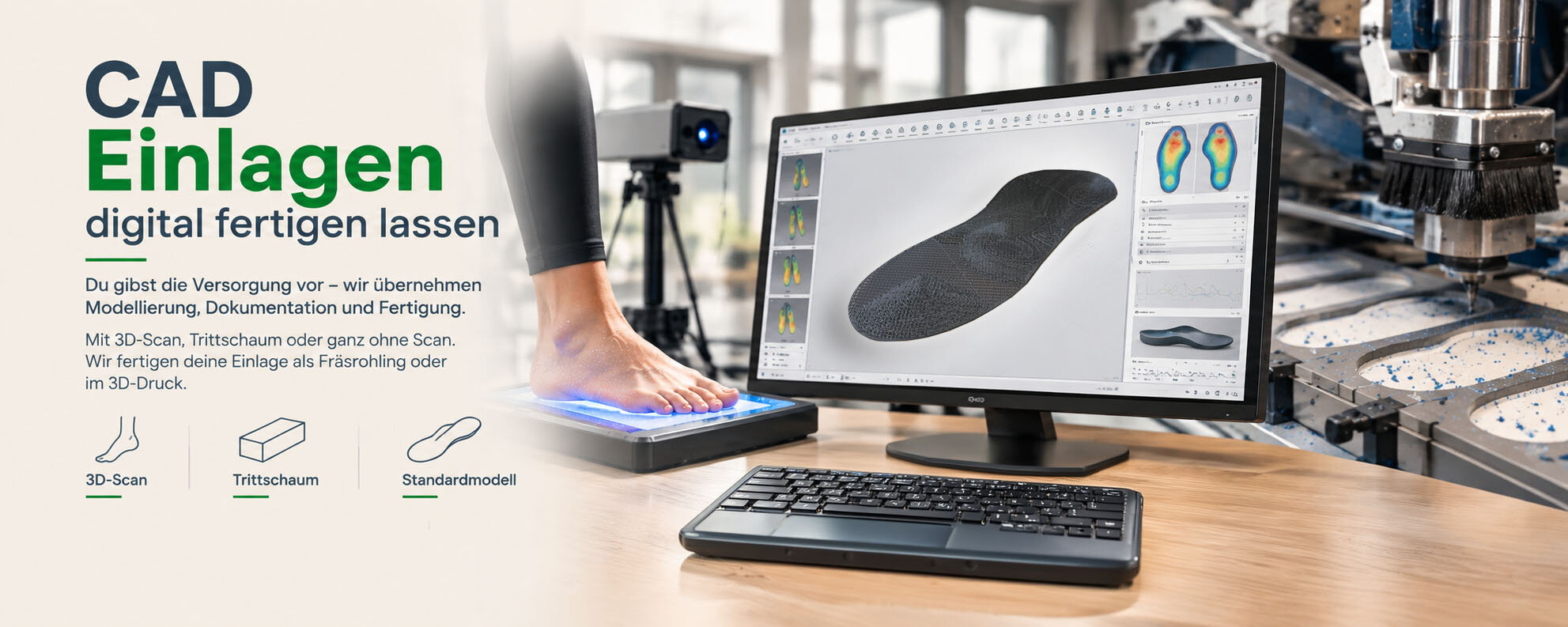 CAD Einlagen digital fertigen lassen