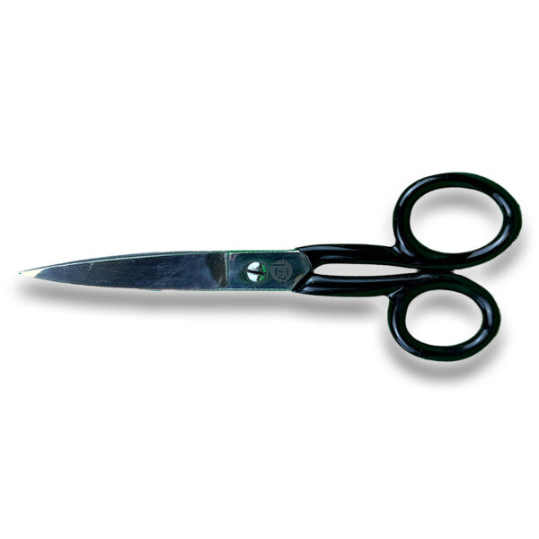 Oberlederschere 17 cm gebogen m. PVC