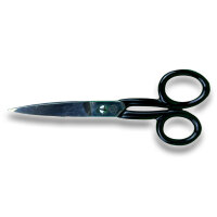 Oberlederschere 17 cm gebogen m. PVC